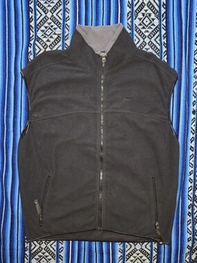 Vtg Y2K Nike ACG Therma-FIT Fleece Vest Large Black Grey Gorpcore